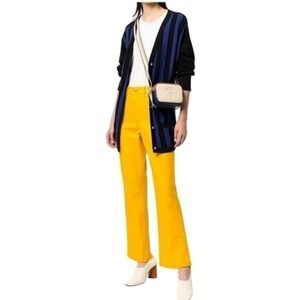 Tory Burch Jeans Boot-Cut Denim Pants in Gold Crest